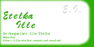 etelka ille business card